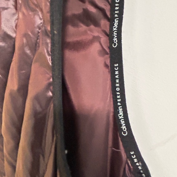 Calvin Klein Burgundy and Black Quilted Vest - Picture 3 of 8